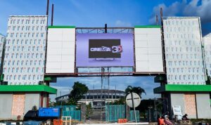 Fix Instalasi Videotron Outdoor P4 di Stadion Utama Kaltim