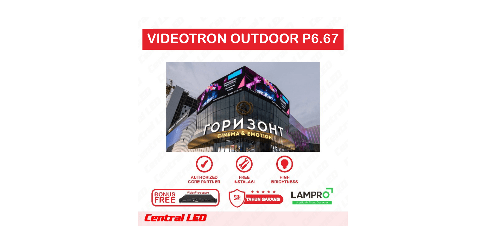 Produk Videotron Outdoor P6.67