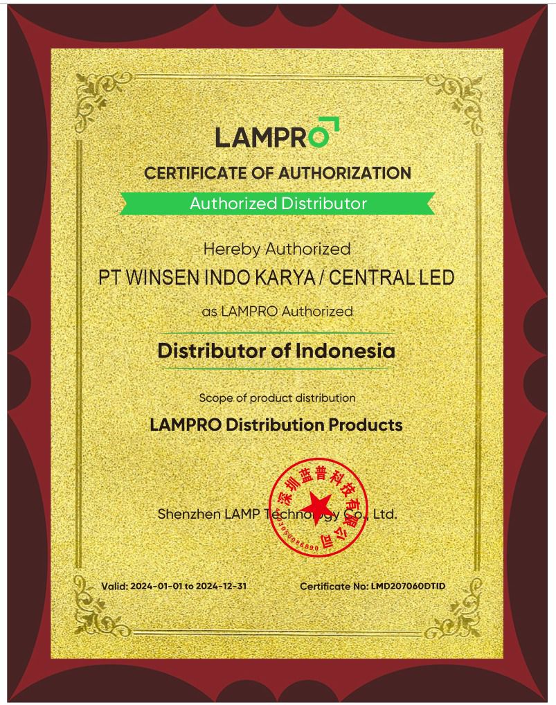 sertifikat lampro centralled