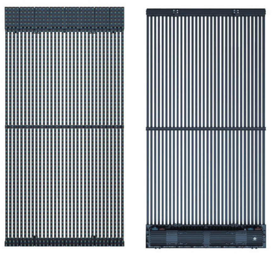 Videotron LED Holographic Transparent Screen (T-Series: Power Box on One Side)