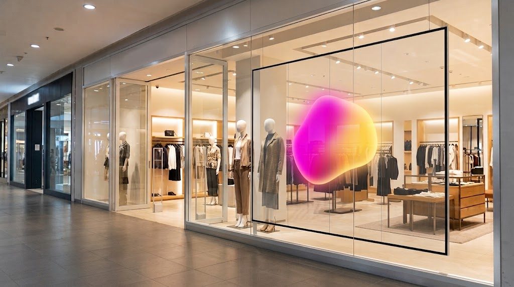 led display untuk jendela toko